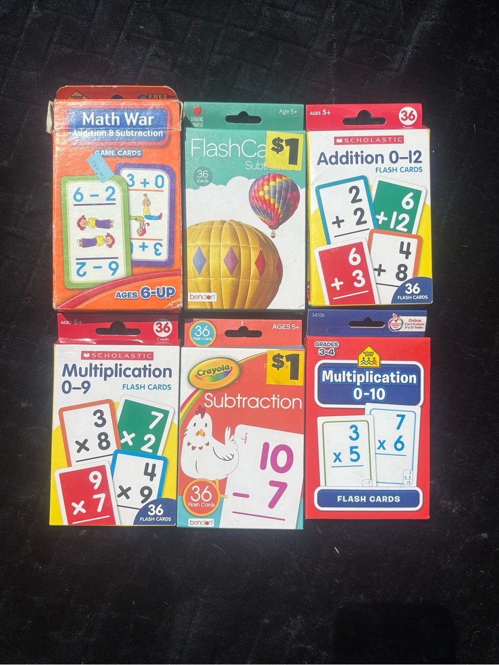 Scholastic Math Flash Cards Learning Bundle School Homeschool Teacher